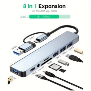 Hub USB C de 8 Portas