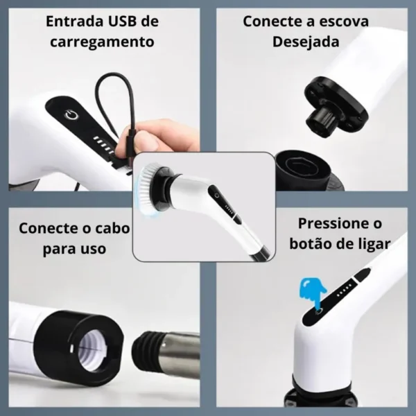 Esfregão Elétrico Multifuncional 3 em 1 - Imagem 2