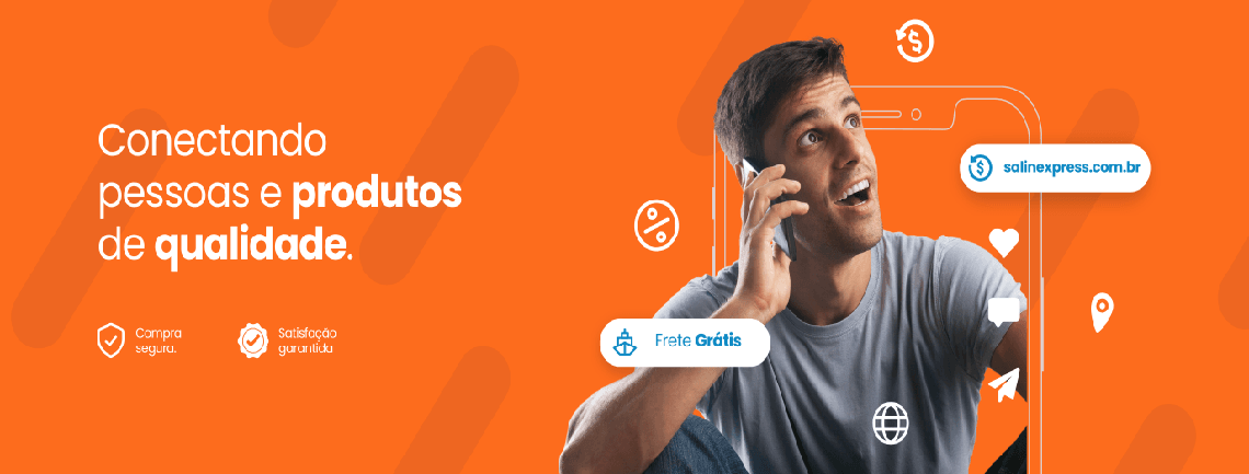 Banner Divulgacao Frete Grátis e Desconto Laranja e Branco 1376 x 446